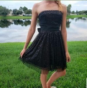 Betsey Johnson Evening Dress Black Sequins Size 4